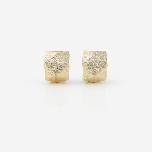 Belle Bijoux Gold-Tone Textured Geometric Hoop Earrings for Women Stylish Lightweight Jewelry Daily Party Wedding Festive Ethnic Fashion Accessory
