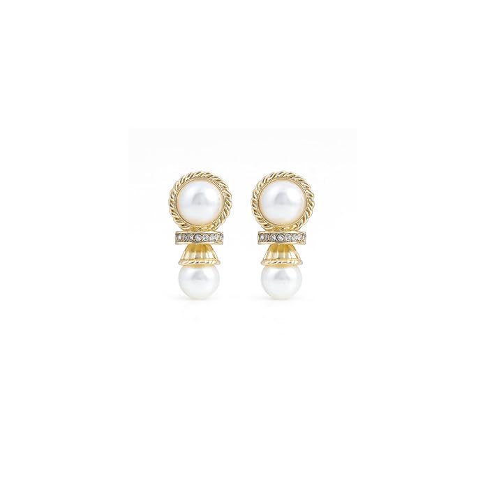Belle Bijoux Handcrafted Floral Earrings in Gold Tone – Delicate Design, Comfortable Fit, Perfect for Formal and Casual Events
