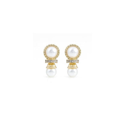 Belle Bijoux Handcrafted Floral Earrings in Gold Tone – Delicate Design, Comfortable Fit, Perfect for Formal and Casual Events