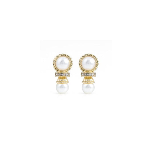 Belle Bijoux Handcrafted Floral Earrings in Gold Tone – Delicate Design, Comfortable Fit, Perfect for Formal and Casual Events