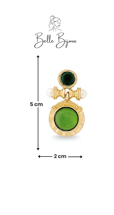 Belle Bijoux Handcrafted Floral Earrings in Gold Tone – Delicate Design, Comfortable Fit, Perfect for Formal and Casual Events
