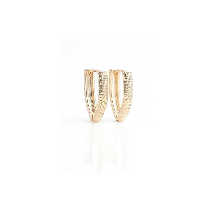 Belle Bijoux Gold-Finish Textured Hoop Earrings for Women – Modern Chic Jewelry for Daily Use, Outings, Parties, and Special Occasions