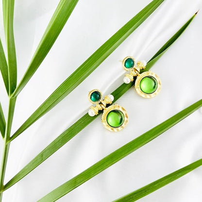 Belle Bijoux Handcrafted Floral Earrings in Gold Tone – Delicate Design, Comfortable Fit, Perfect for Formal and Casual Events