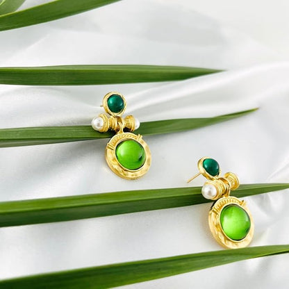 Belle Bijoux Handcrafted Floral Earrings in Gold Tone – Delicate Design, Comfortable Fit, Perfect for Formal and Casual Events