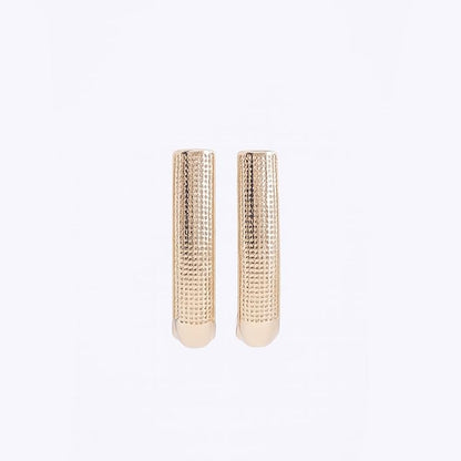 Belle Bijoux Gold-Finish Textured Hoop Earrings for Women – Modern Chic Jewelry for Daily Use, Outings, Parties, and Special Occasions