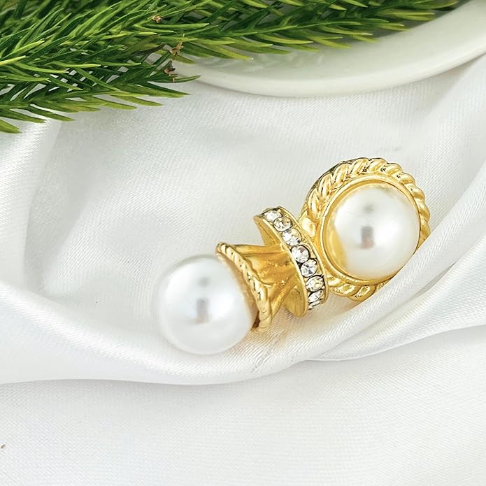 Belle Bijoux Handcrafted Floral Earrings in Gold Tone – Delicate Design, Comfortable Fit, Perfect for Formal and Casual Events