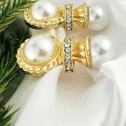 Belle Bijoux Handcrafted Floral Earrings in Gold Tone – Delicate Design, Comfortable Fit, Perfect for Formal and Casual Events
